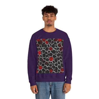 boostlete-quiet-power-pattern-hex-vector-0039 — Unisex Heavy Blend Crewneck (G18000)