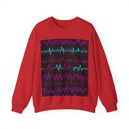boostlete-boost-mode-pattern-ekg-modern-0111 — Unisex Heavy Blend Crewneck Sweatshirt (Gildan)