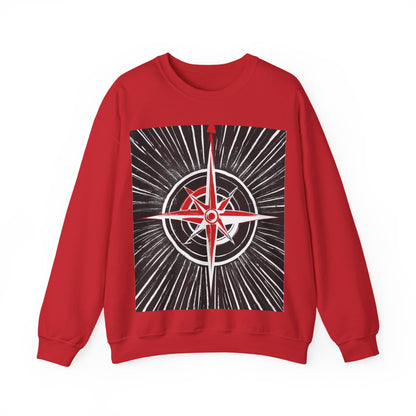 boostlete-boost-mode-icon-compass-chalk-vector-1382 — Unisex Heavy Blend Crewneck (G18000)