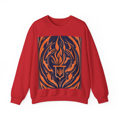 boostlete-quiet-power-icon-flame-duotone-athletic-0158 — Unisex Heavy Blend Crewneck Sweatshirt (Gildan)