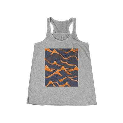 boostlete-boost-mode-pattern-topographic-engraved-0035 — Women's Flowy Racerback Tank (B+C 8800)