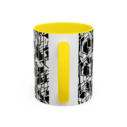 boostlete-field-day-pattern-micro-blueprint-0927 — Accent Mug 11/15oz