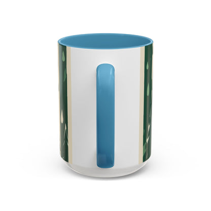 boostlete-quiet-power-icon-water-glitch-retro-0186 — Accent Mug 11oz/15oz