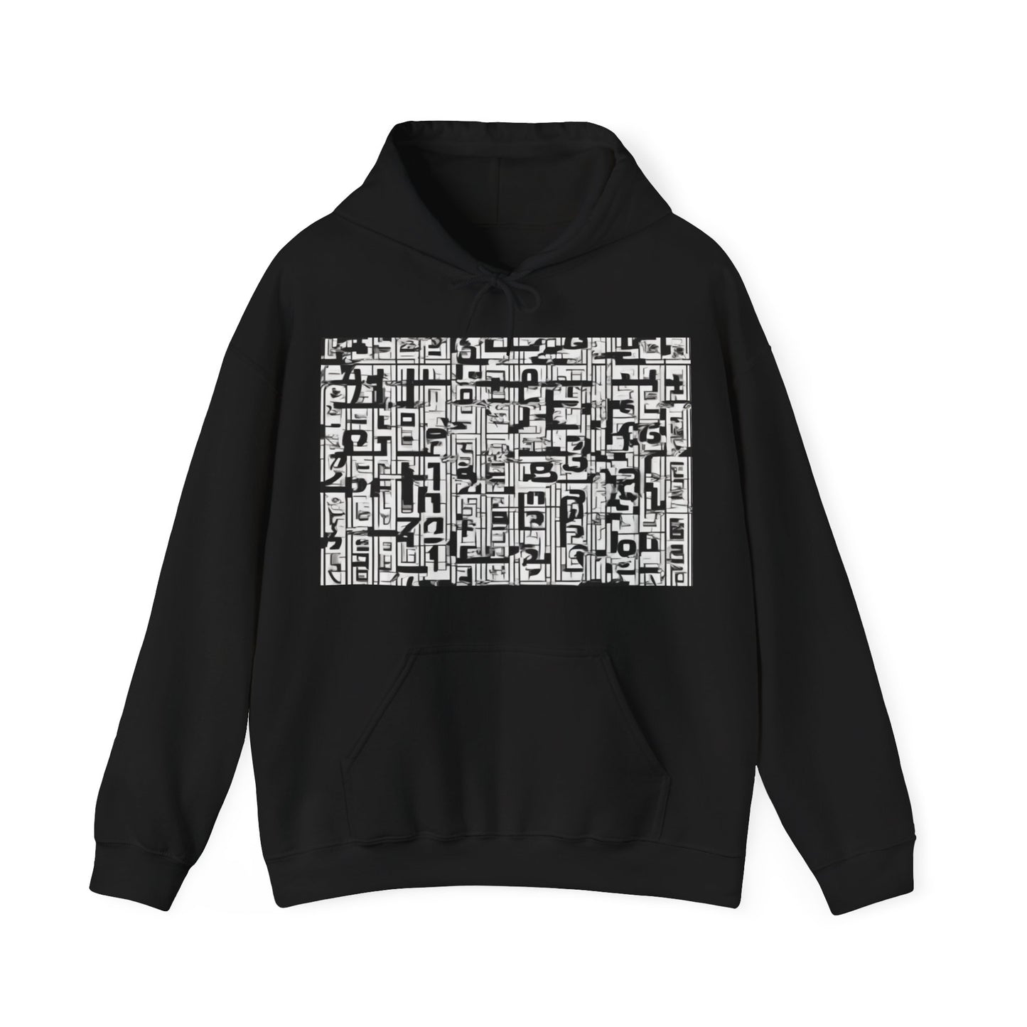 boostlete-boost-mode-pattern-plate-number-engraved-0103 — Unisex Heavy Blend Hooded Sweatshirt (Gildan)