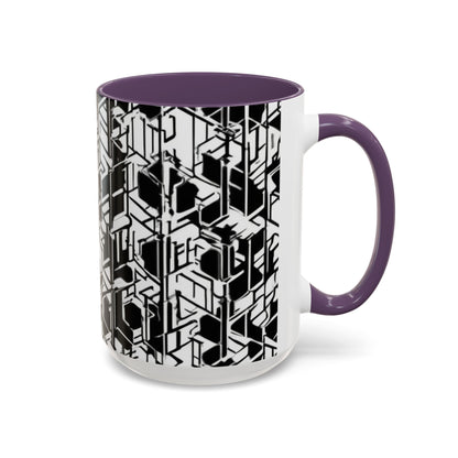 boostlete-field-day-pattern-micro-blueprint-0927 — Accent Mug 11/15oz