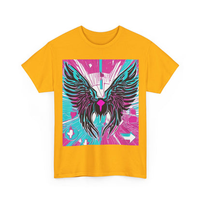 boostlete-am-crew-icon-wings-outline-line-art-0282 — Unisex Heavy Cotton Tee (Gildan 5000)