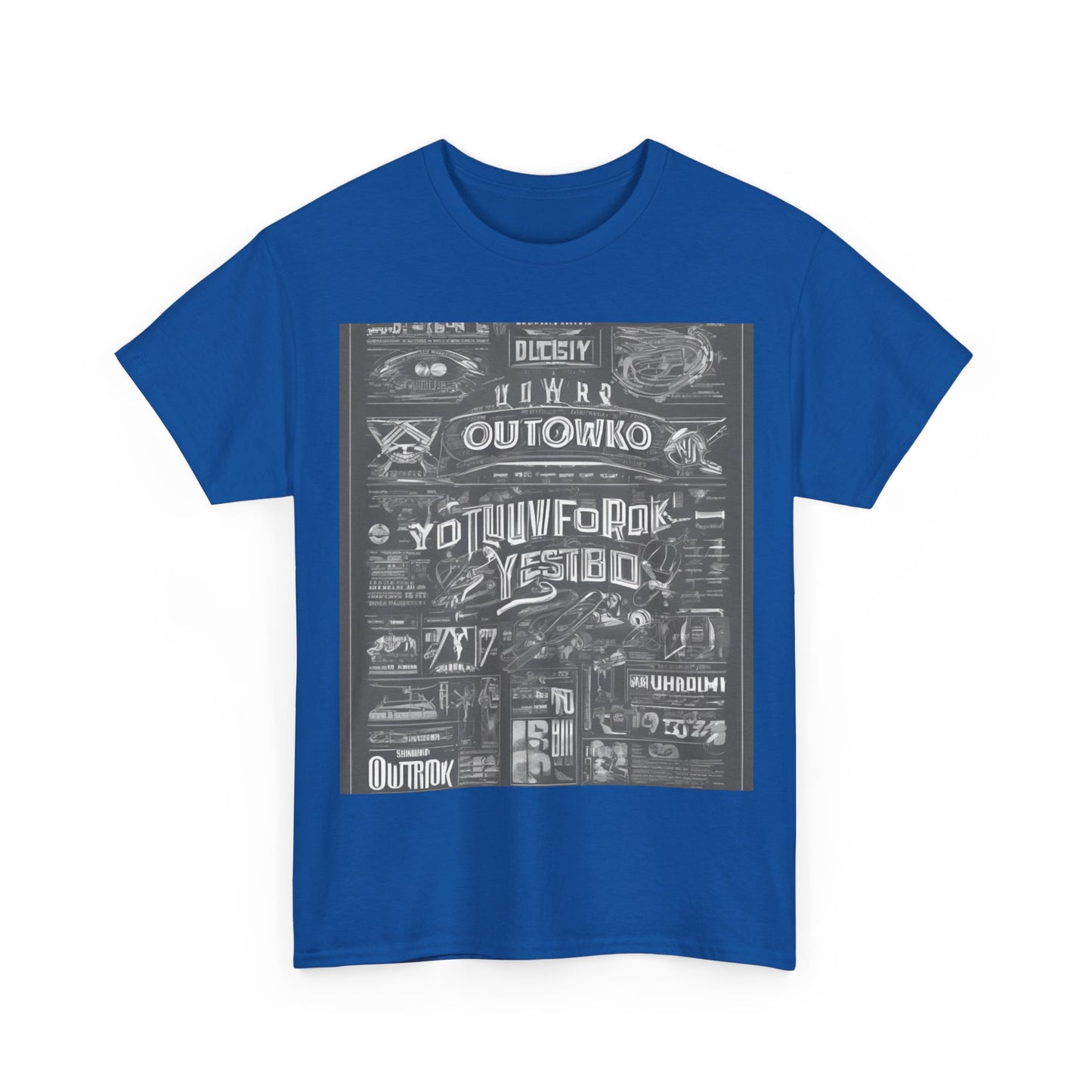 boostlete-field-day-type-outwork-yesterday-big-blueprint-0173 — Unisex Heavy Cotton Tee (Gildan 5000)