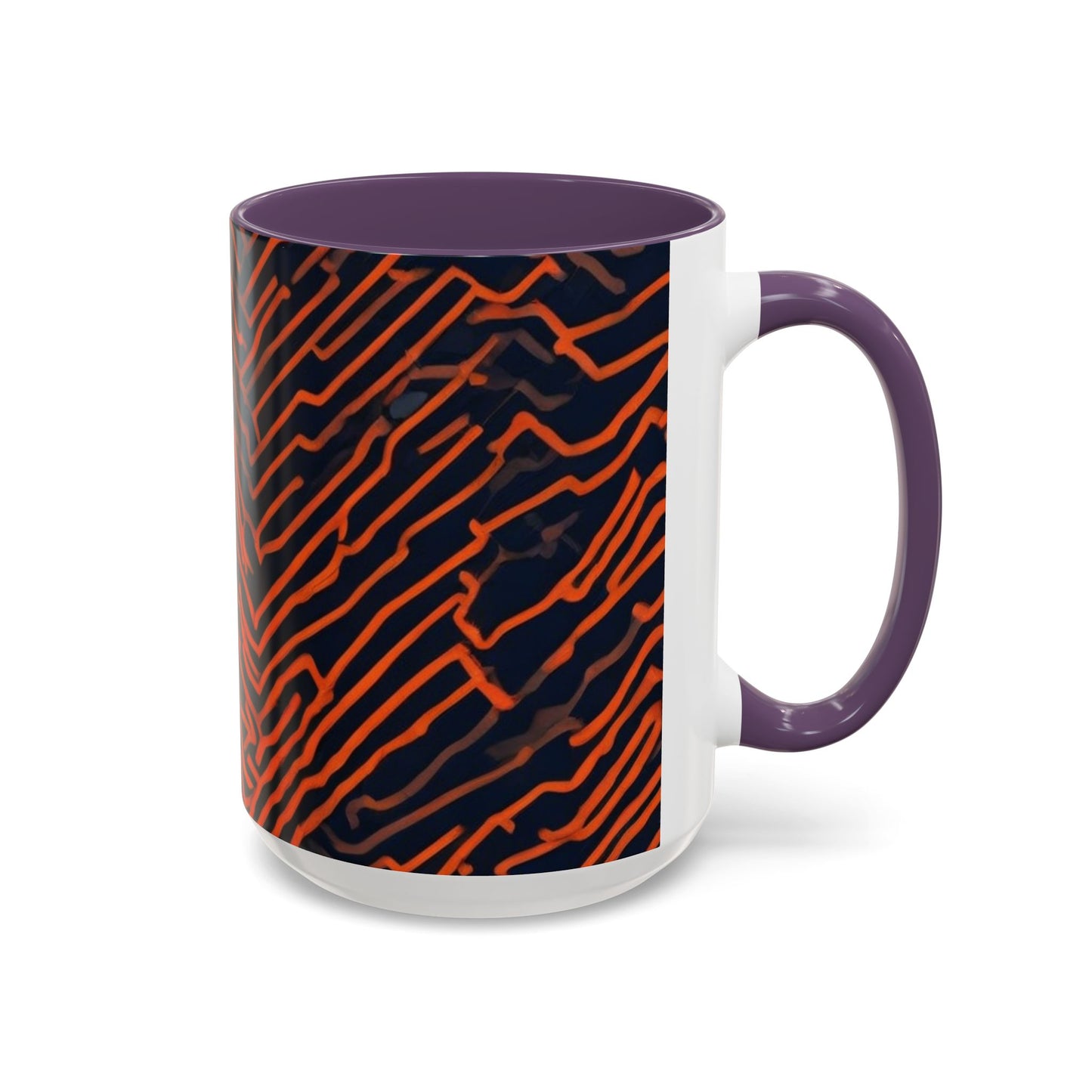 boostlete-field-day-pattern-ekg-modern-0087 — Accent Mug 11oz/15oz