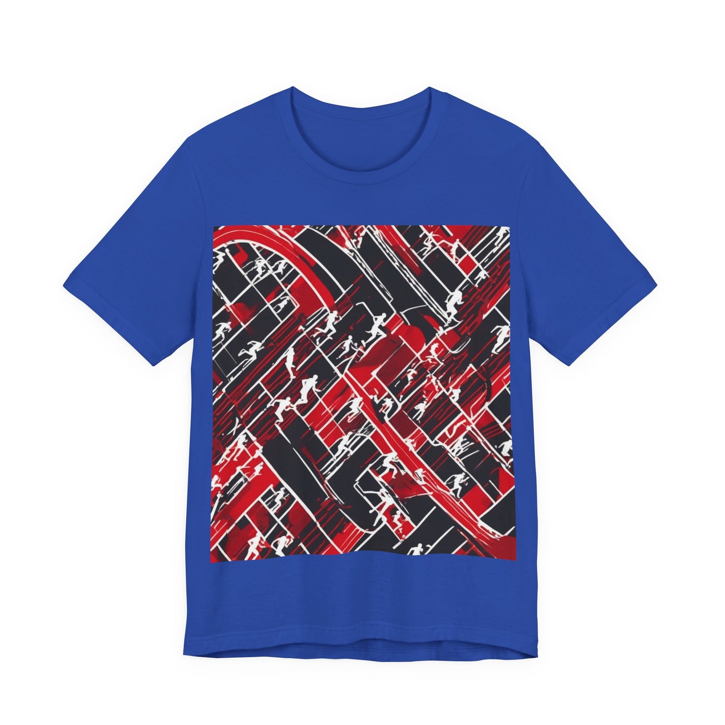 boostlete-pr-season-scene-marathoner-outline-modern-0124 — Unisex Jersey Short Sleeve (B+C 3001)