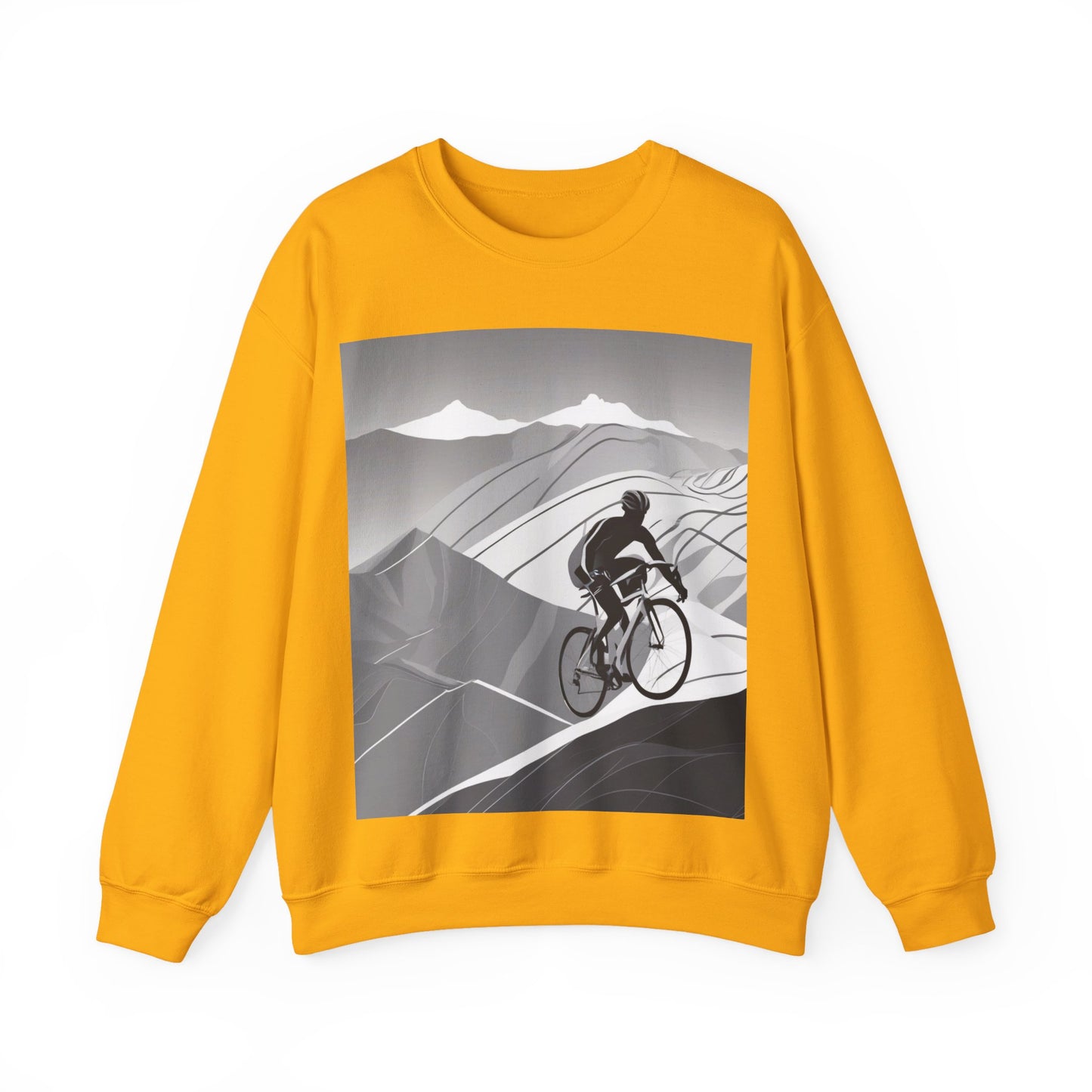 boostlete-recovery-progress-scene-cyclist-motion-vector-0808 — Unisex Heavy Blend Crewneck (G18000)
