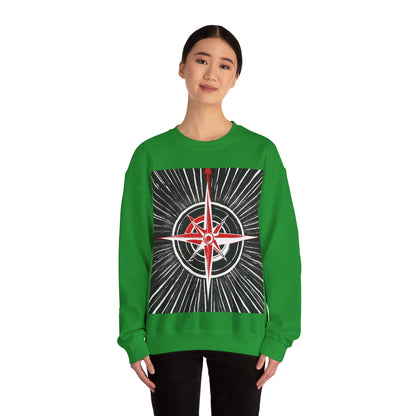 boostlete-boost-mode-icon-compass-chalk-vector-1382 — Unisex Heavy Blend Crewneck (G18000)