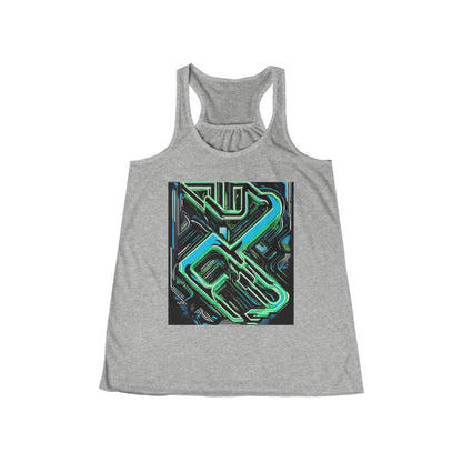 boostlete-boost-mode-type-constancia-gana-diagonal-badge-0185 — Women's Flowy Racerback Tank (B+C 8800)