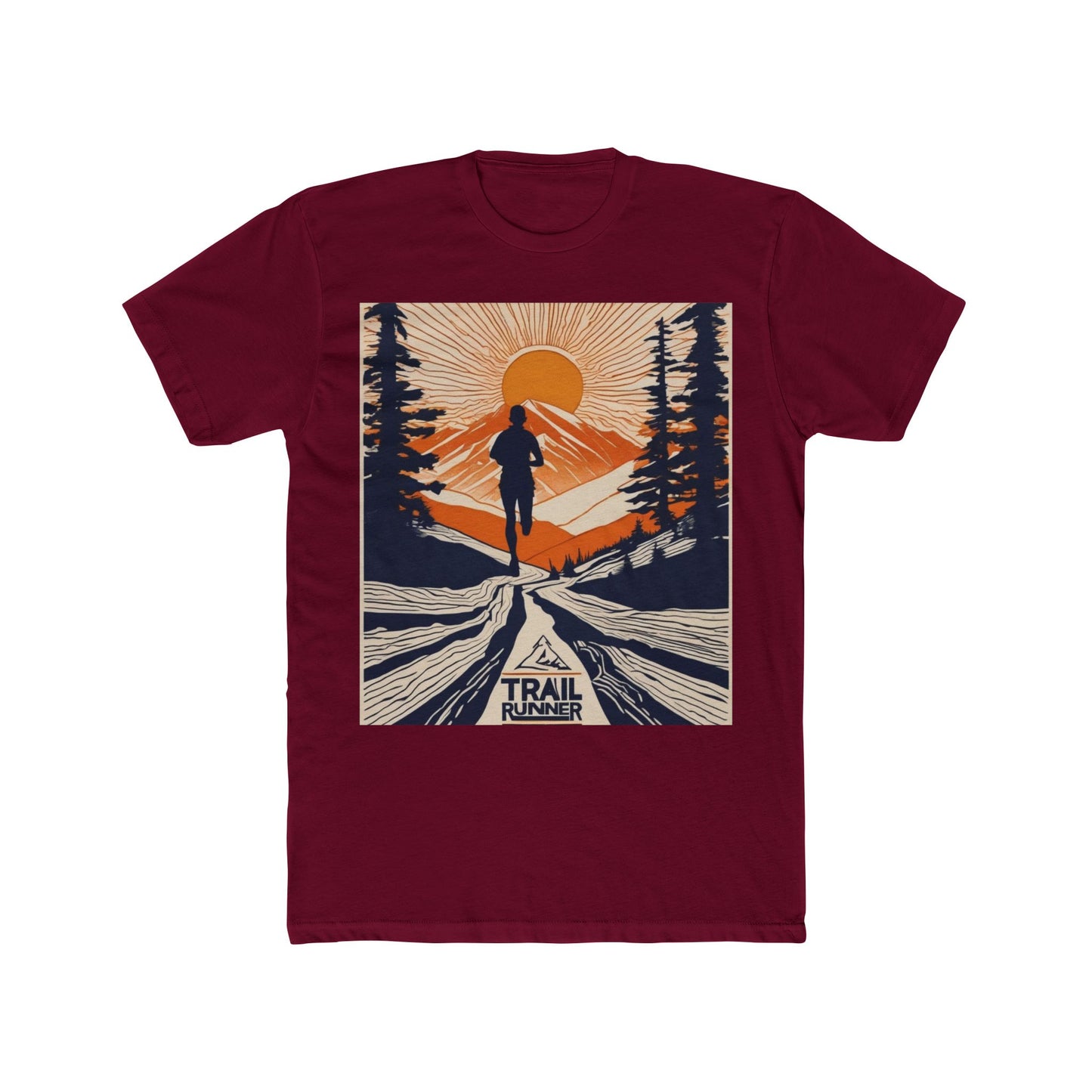 boostlete-iron-intent-scene-trail-glitch-badge-0100 — Unisex Cotton Crew Tee (NL 3600)