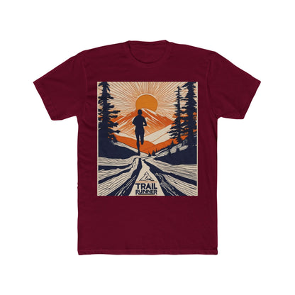 boostlete-iron-intent-scene-trail-glitch-badge-0100 — Unisex Cotton Crew Tee (NL 3600)