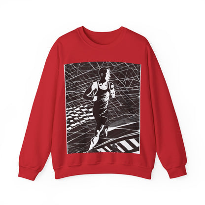 boostlete-headspace-scene-marathoner-speed-geometric-0816 — Unisex Heavy Blend Crewneck (G18000)
