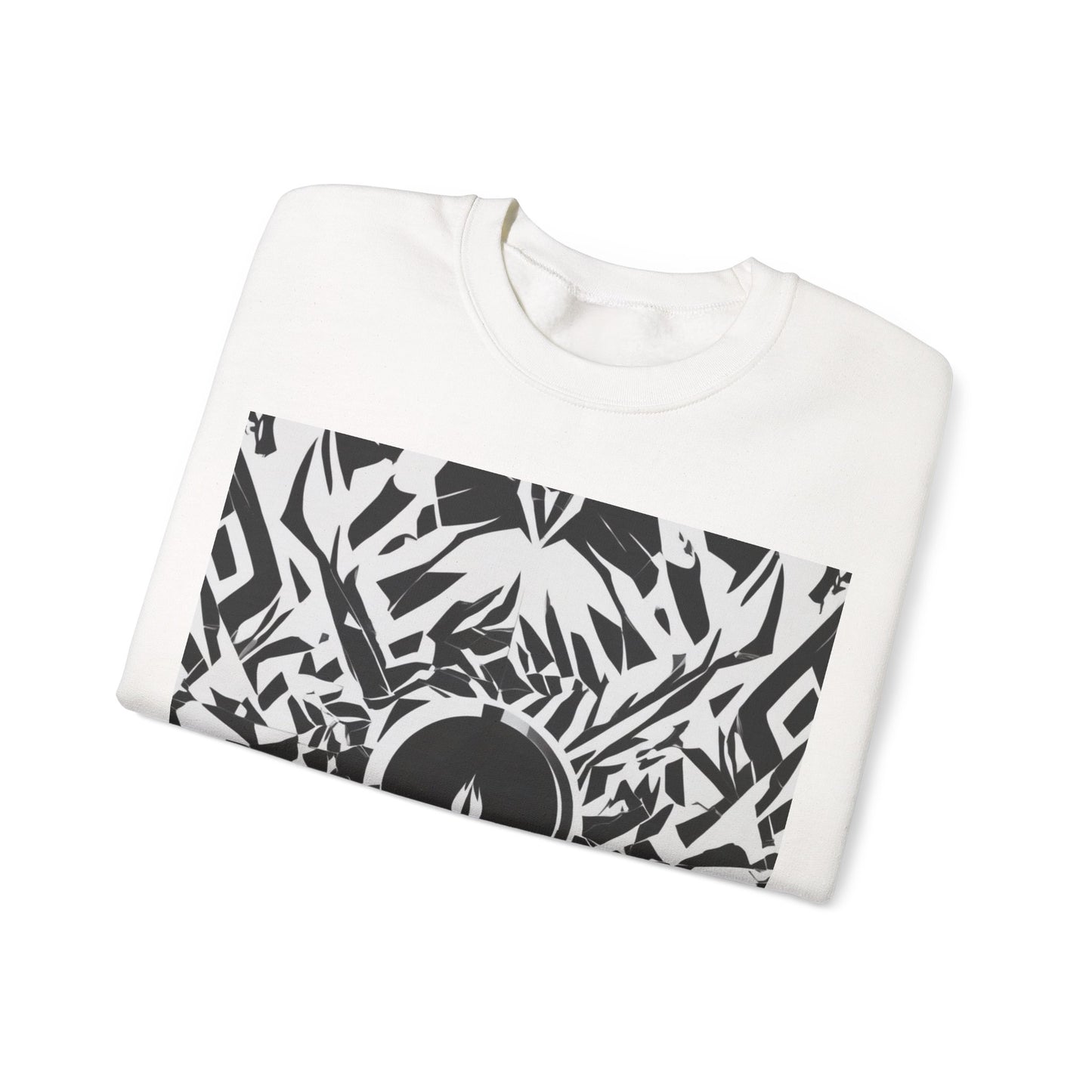 boostlete-am-crew-icon-flame-matte-geometric-0286 — Unisex Heavy Blend Crewneck Sweatshirt (Gildan)