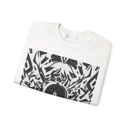boostlete-am-crew-icon-flame-matte-geometric-0286 — Unisex Heavy Blend Crewneck Sweatshirt (Gildan)