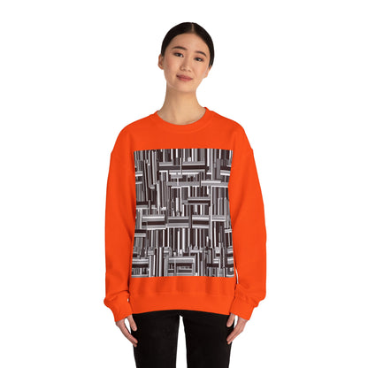 boostlete-recovery-progress-pattern-barcode-isometric-1023 — Unisex Heavy Blend Crewneck (G18000)