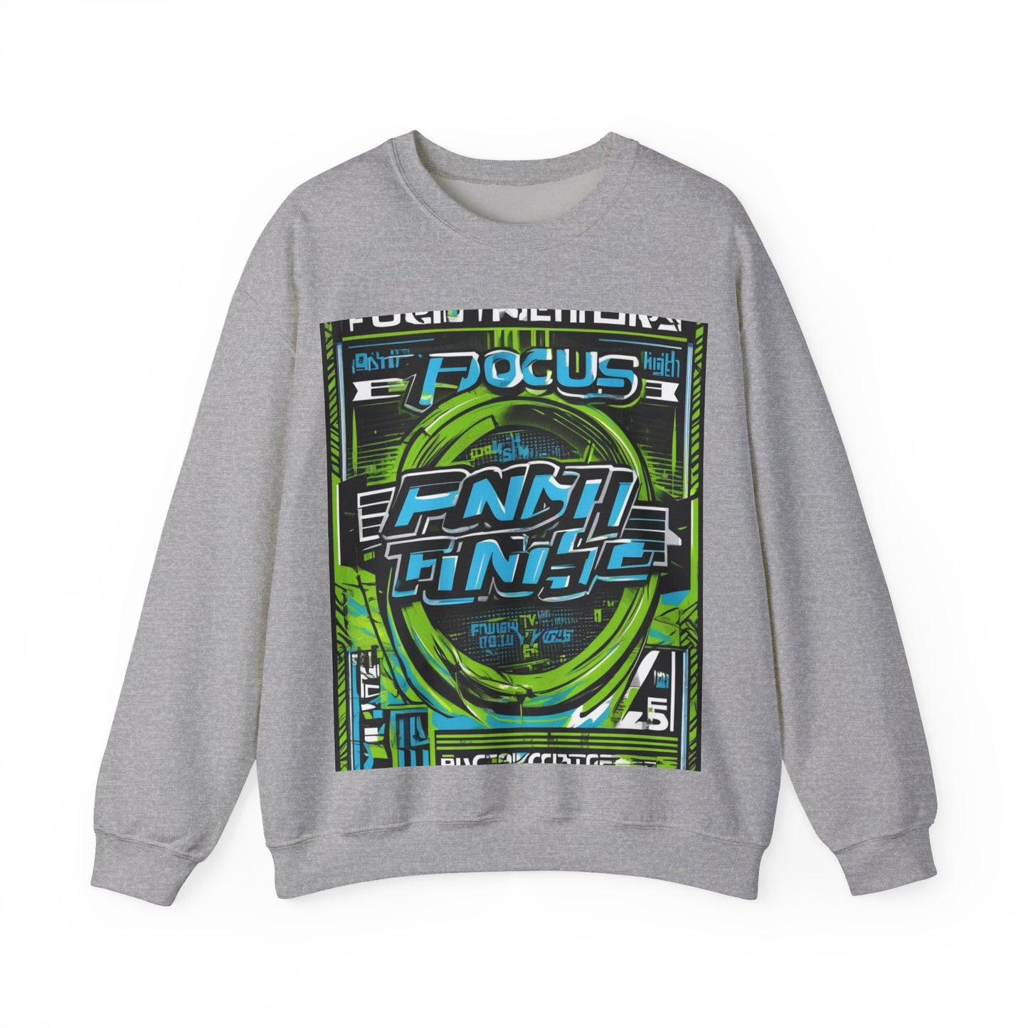 boostlete-iron-intent-type-focus-finish-big-retro-0177 — Unisex Heavy Blend Crewneck Sweatshirt (Gildan)