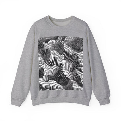 boostlete-field-day-pattern-topographic-isometric-0211 — Unisex Heavy Blend Crewneck Sweatshirt (Gildan)