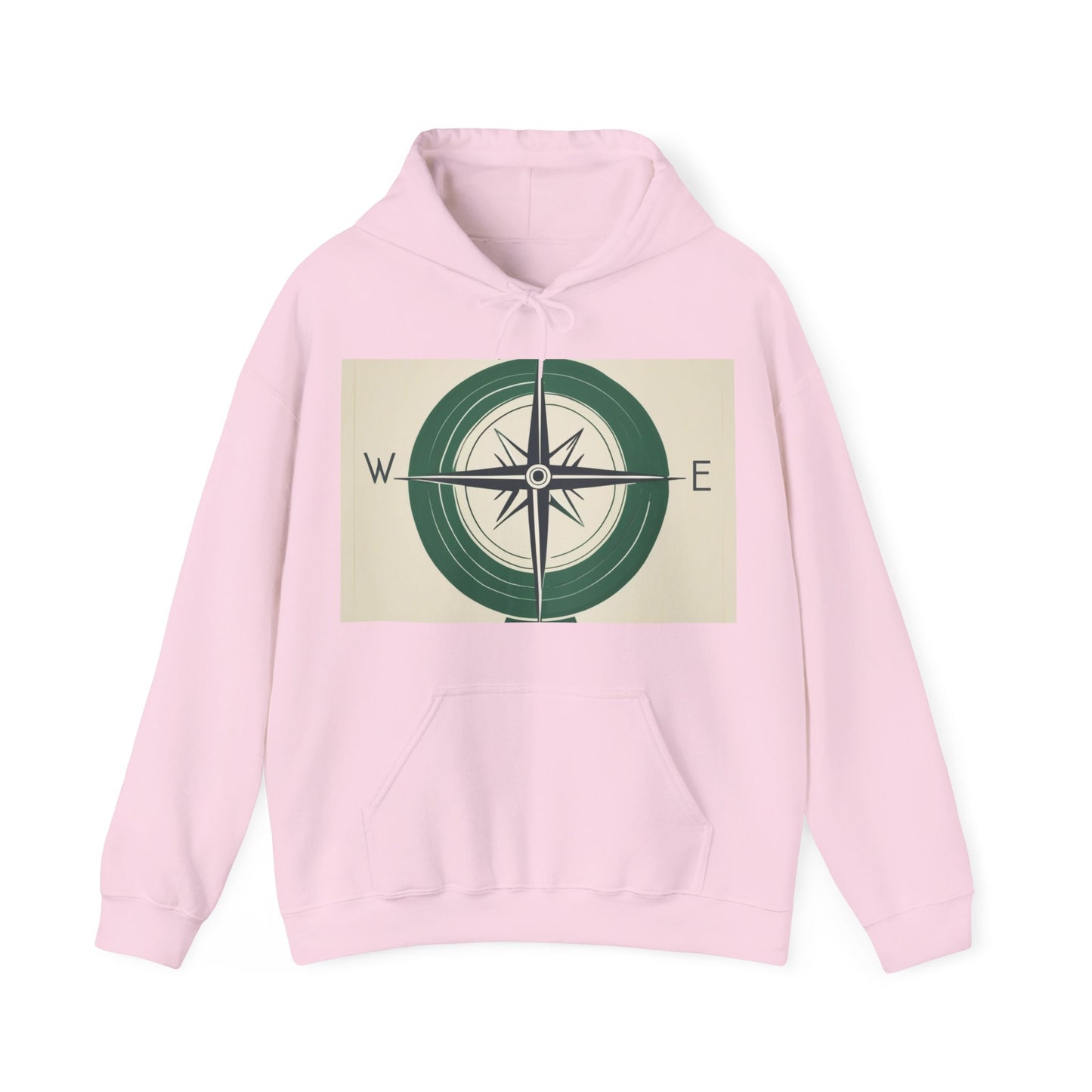 boostlete-iron-intent-icon-compass-soft-blueprint-0614 — Unisex Heavy Blend Hoodie (G18500)