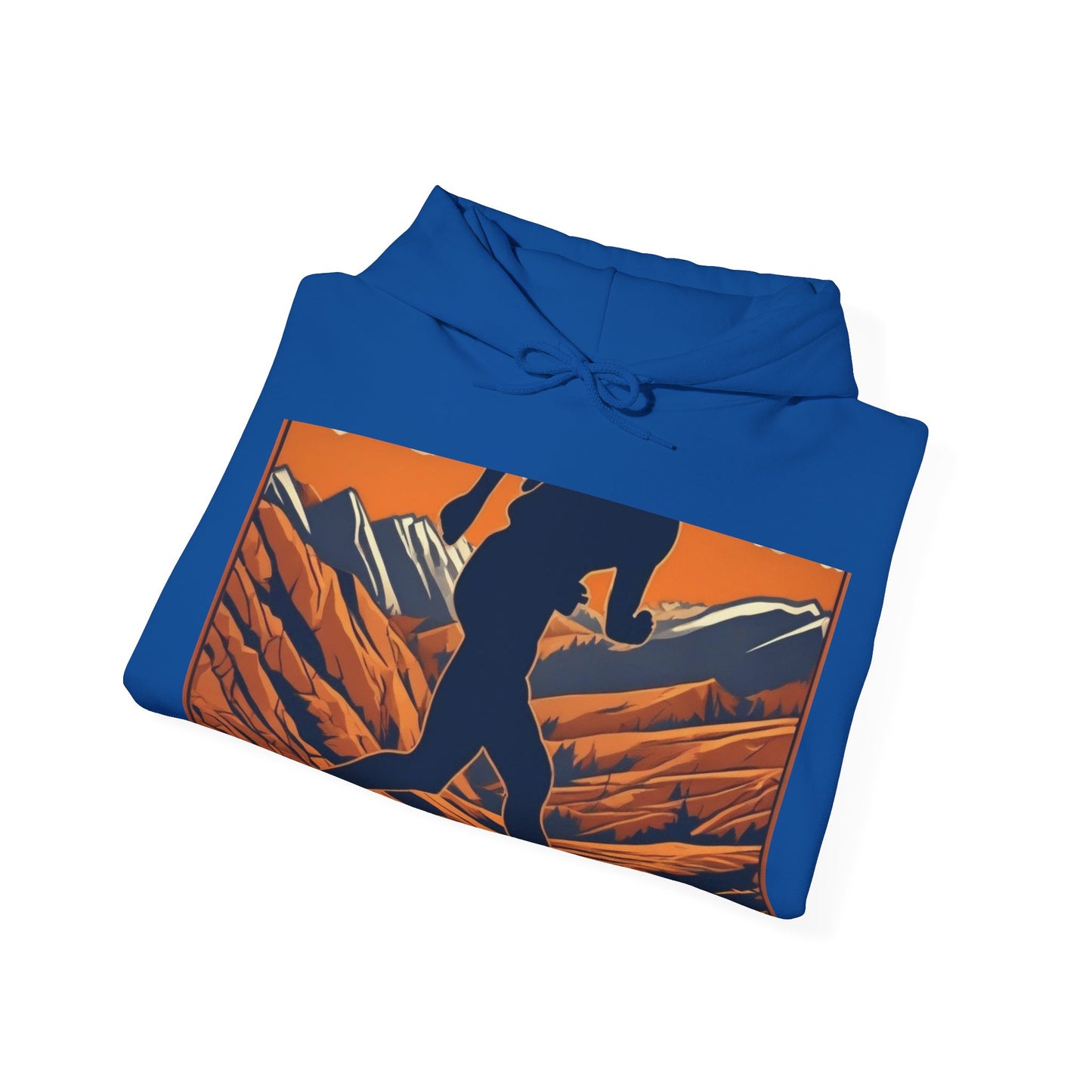 boostlete-iron-intent-scene-trail-3d-retro-0764 — Unisex Heavy Blend Hoodie (G18500)