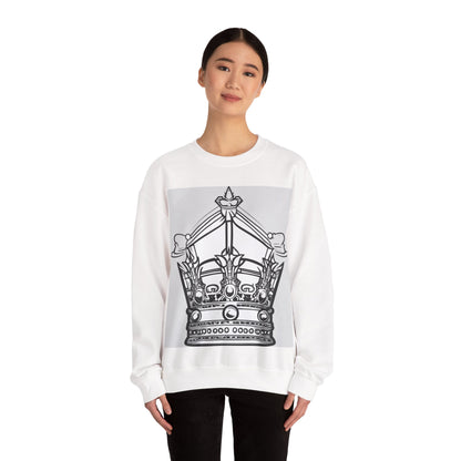 boostlete-quiet-power-icon-crown-outline-badge-0130 — Unisex Heavy Blend Crewneck Sweatshirt (Gildan)