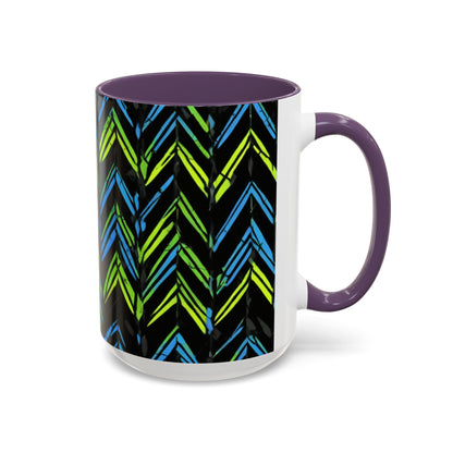 boostlete-mile-by-mile-pattern-chevron-monoline-0051 — Accent Mug 11oz/15oz