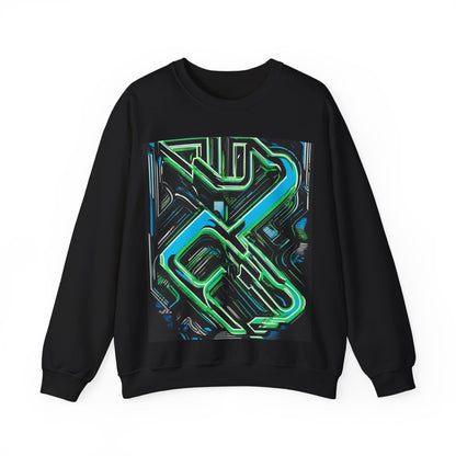 boostlete-boost-mode-type-constancia-gana-diagonal-badge-0185 — Unisex Heavy Blend Crewneck Sweatshirt (Gildan)