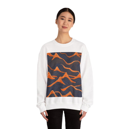 boostlete-boost-mode-pattern-topographic-engraved-0035 — Unisex Heavy Blend Crewneck Sweatshirt (Gildan)