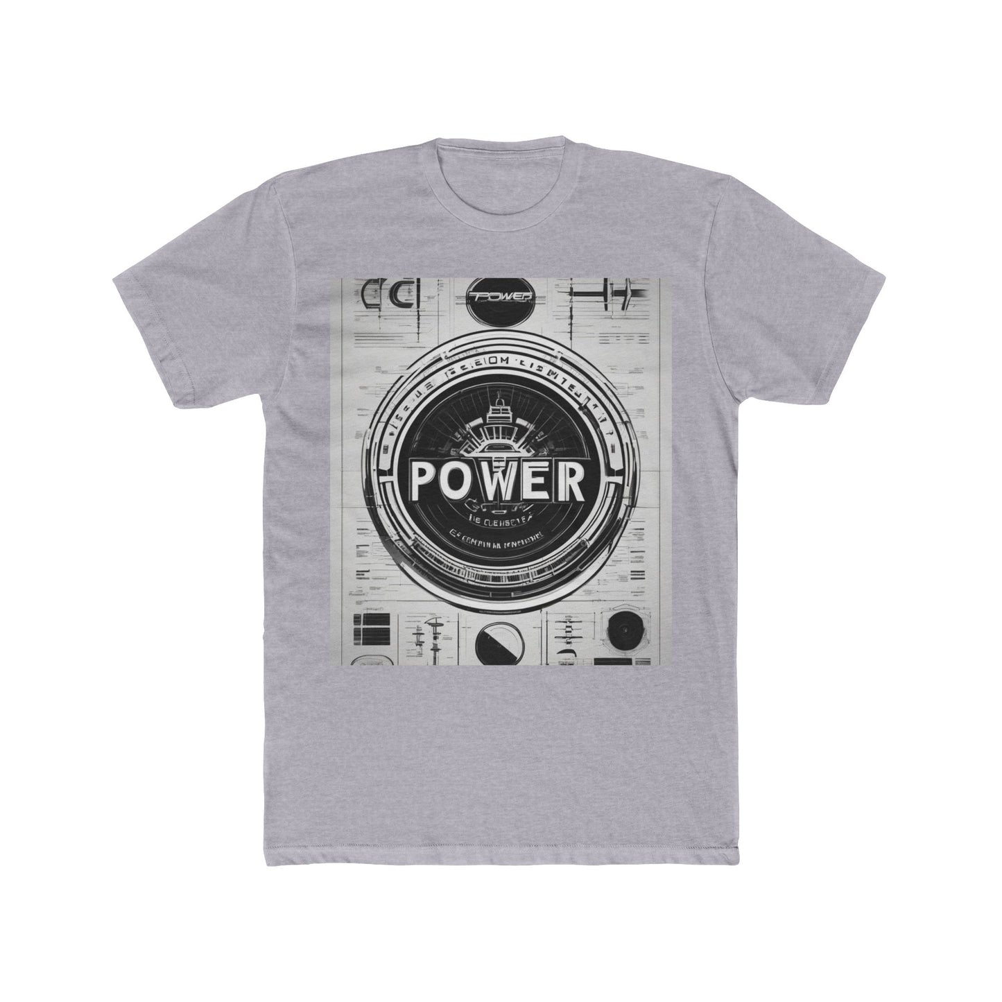 boostlete-boost-mode-type-power-in-quiet-badge-blueprint-0245 — Unisex Cotton Crew Tee (NL 3600)