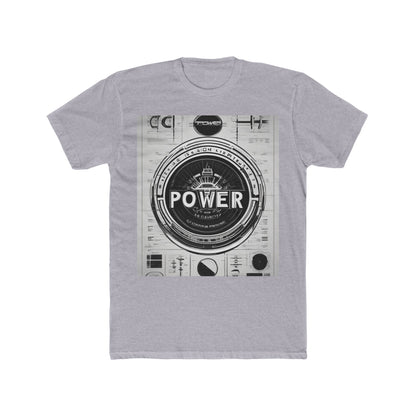 boostlete-boost-mode-type-power-in-quiet-badge-blueprint-0245 — Unisex Cotton Crew Tee (NL 3600)