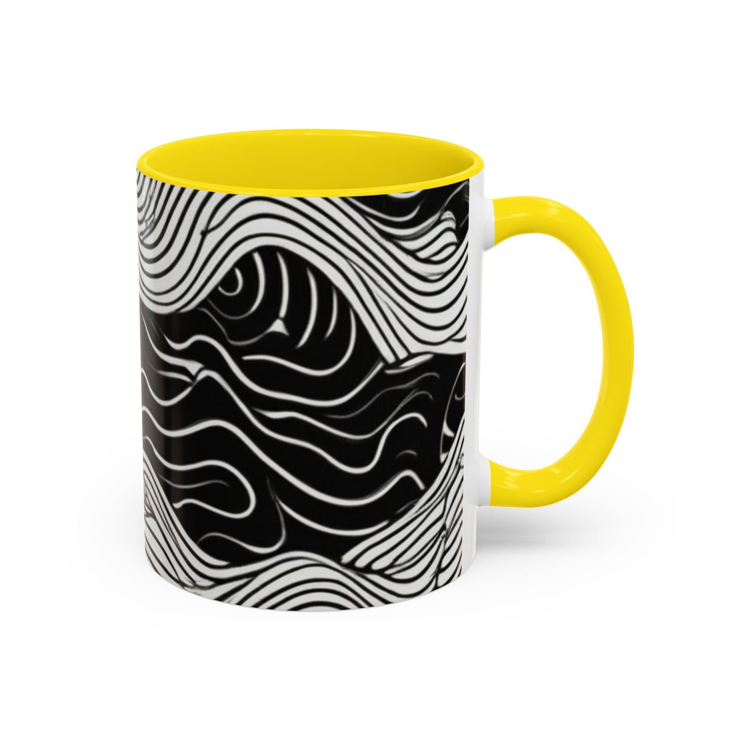 boostlete-field-day-pattern-topographic-line-art-0239 — Accent Mug 11oz/15oz