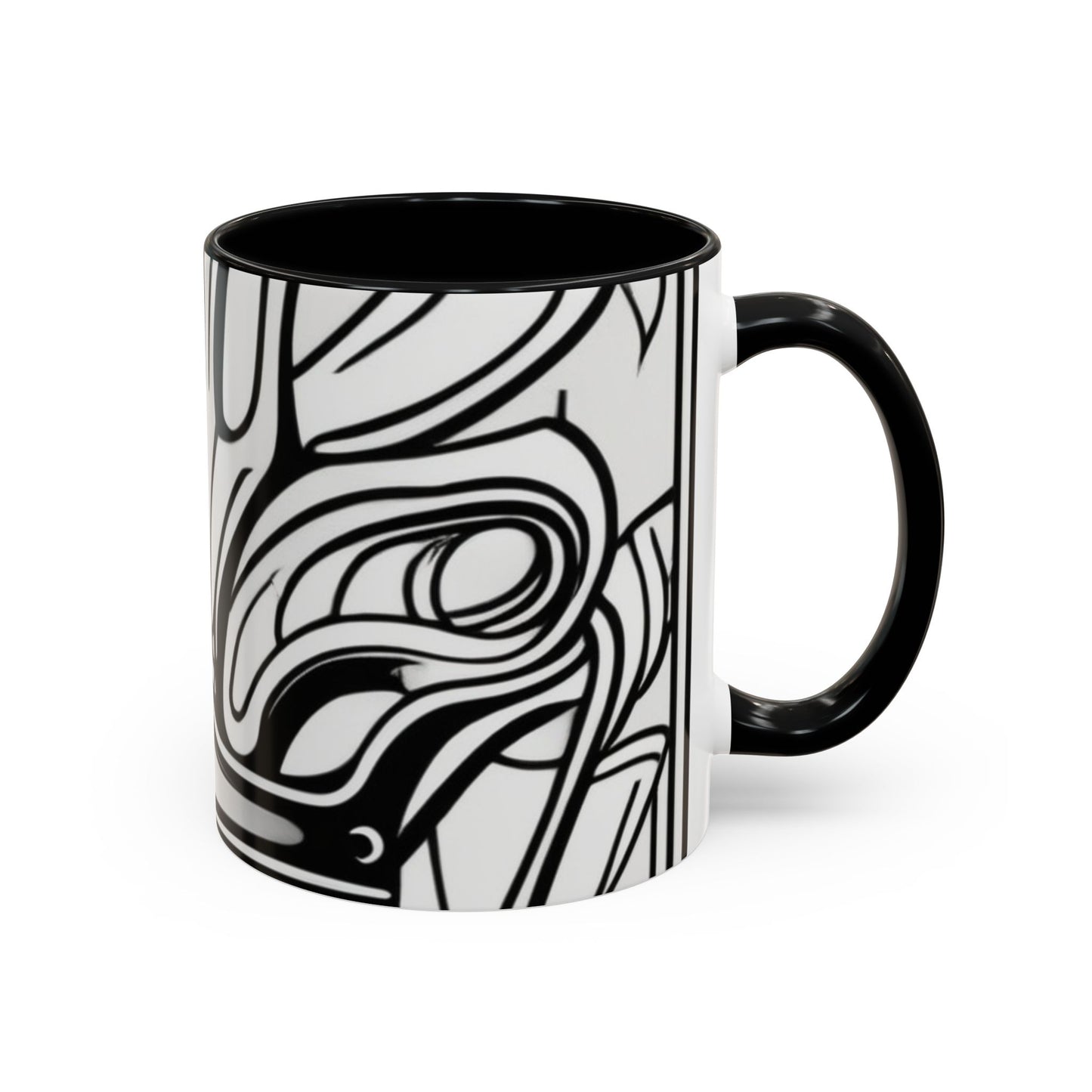 boostlete-boost-mode-icon-crown-offset-line-art-0190 — Accent Mug 11oz/15oz