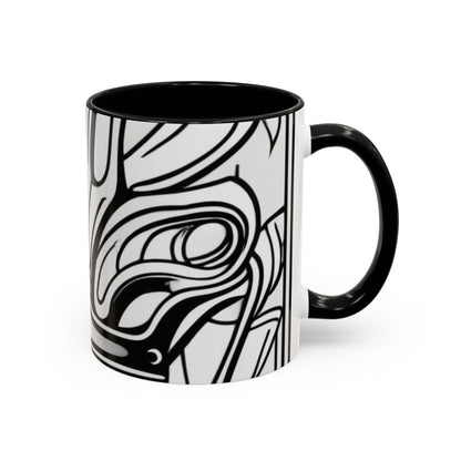 boostlete-boost-mode-icon-crown-offset-line-art-0190 — Accent Mug 11oz/15oz