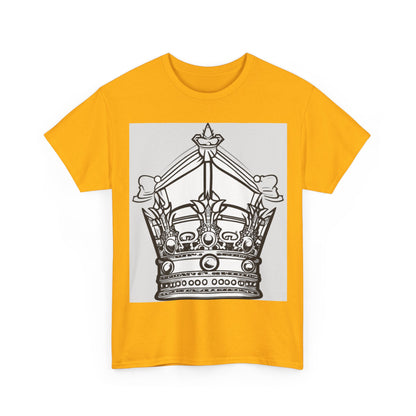 boostlete-quiet-power-icon-crown-outline-badge-0130 — Unisex Heavy Cotton Tee (Gildan 5000)
