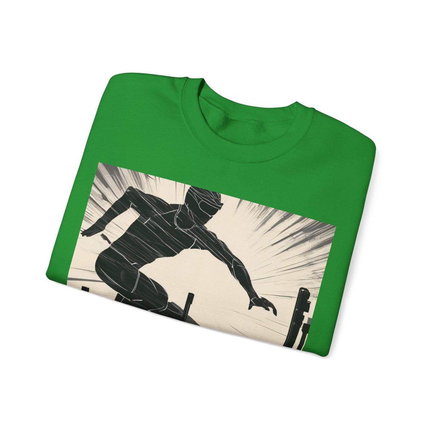 boostlete-iron-intent-scene-hurdler-speed-blueprint-0152 — Unisex Heavy Blend Crewneck Sweatshirt (Gildan)