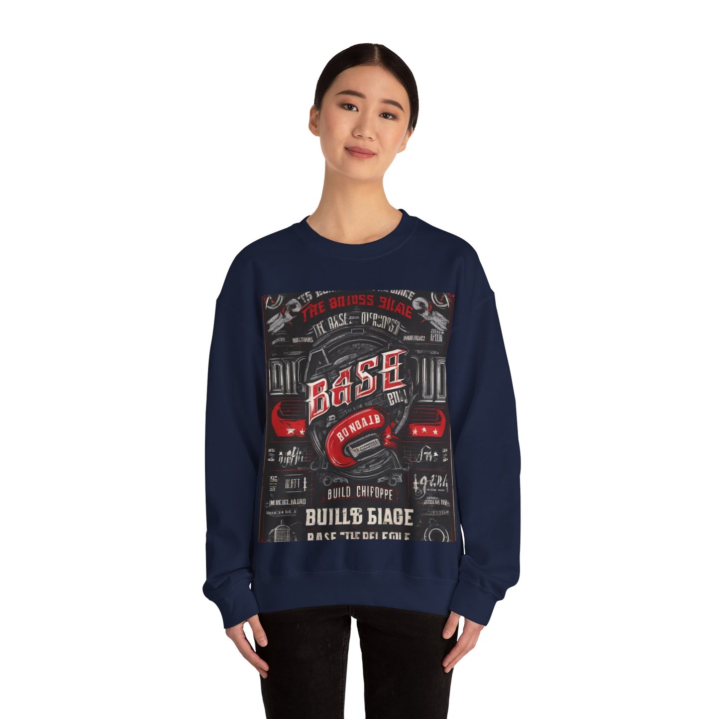 boostlete-boost-mode-type-build-the-base-micro-industrial-0785 — Unisex Heavy Blend Crewneck (G18000)