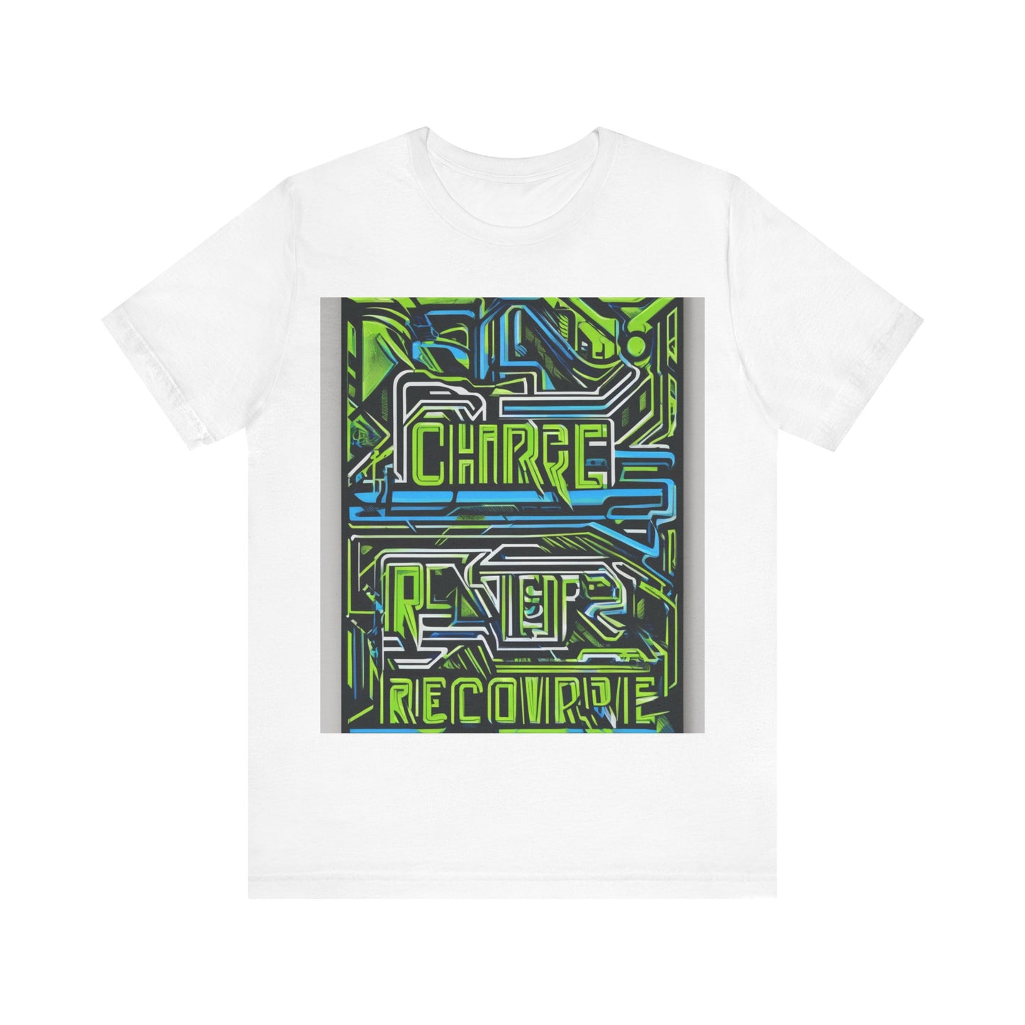 boostlete-pr-season-type-charge-train-recover-outline-over-solid-geometric-0129 — Unisex Jersey Short Sleeve (B+C 3001)