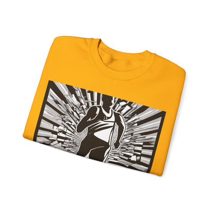 boostlete-field-day-scene-marathoner-3d-athletic-0116 — Unisex Heavy Blend Crewneck Sweatshirt (Gildan)