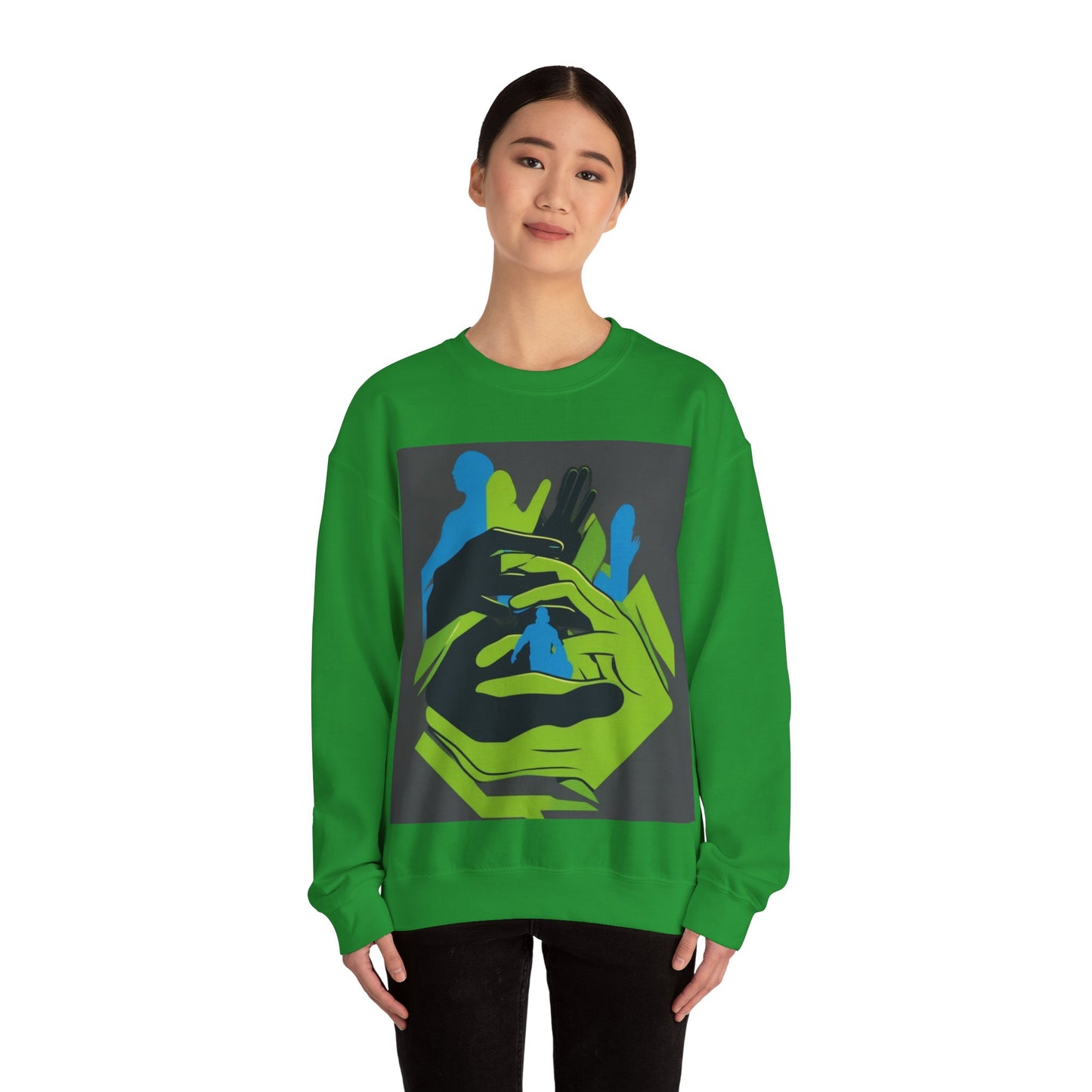 boostlete-mile-by-mile-scene-athlete-offset-modern-0824 — Unisex Heavy Blend Crewneck (G18000)