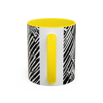 boostlete-mile-by-mile-pattern-barcode-monoline-0059 — Accent Mug 11oz/15oz