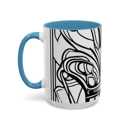 boostlete-boost-mode-icon-crown-offset-line-art-0190 — Accent Mug 11oz/15oz