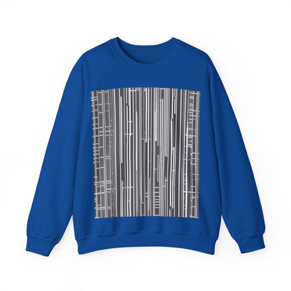 boostlete-boost-mode-pattern-barcode-blueprint-0463 — Unisex Heavy Blend Crewneck (G18000)