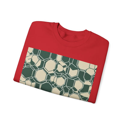 boostlete-iron-intent-pattern-hex-blueprint-0271 — Unisex Heavy Blend Crewneck Sweatshirt (Gildan)
