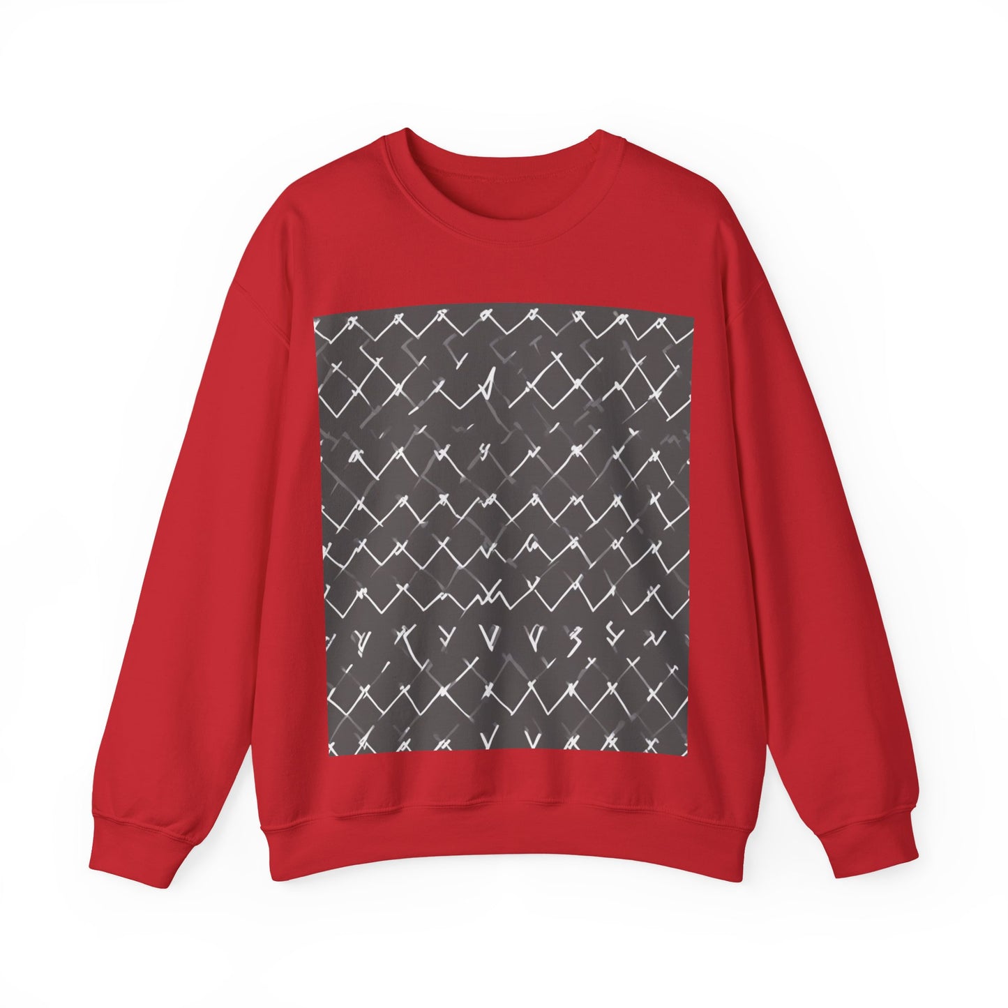 boostlete-am-crew-pattern-ekg-bold-0047 — Unisex Heavy Blend Crewneck Sweatshirt (Gildan)