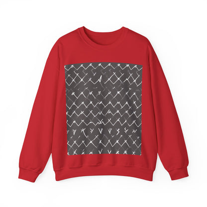boostlete-am-crew-pattern-ekg-bold-0047 — Unisex Heavy Blend Crewneck Sweatshirt (Gildan)
