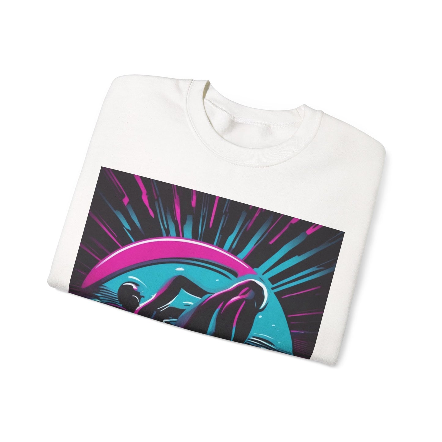 boostlete-pr-season-icon-swimmer-duotone-bold-0126 — Unisex Heavy Blend Crewneck Sweatshirt (Gildan)