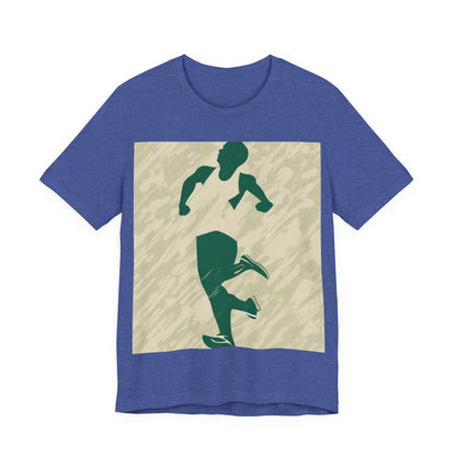 boostlete-am-crew-icon-runner-grainy-blueprint-0134 — Unisex Jersey Short Sleeve (B+C 3001)