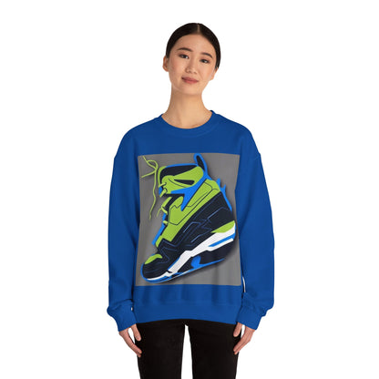 boostlete-quiet-power-icon-sneaker-duotone-paper-0066 — Unisex Heavy Blend Crewneck Sweatshirt (Gildan)